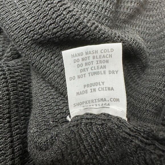 Kerisma Black Batwing Knit Top M / L | Draped Relaxed Fit V-Neck Chic Pullover - Picture 10 of 11